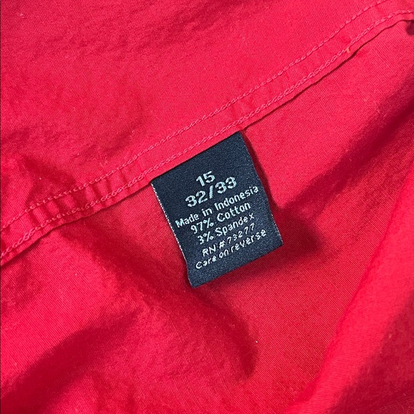 Apt 9 red button up, slim fit - Picture 5 of 5